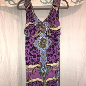 Women's size S sleeveless multicolored maxi dress